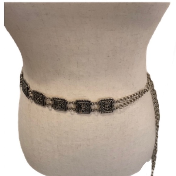 Silver belt. Solid piece with clasp. - Picture 6 of 11